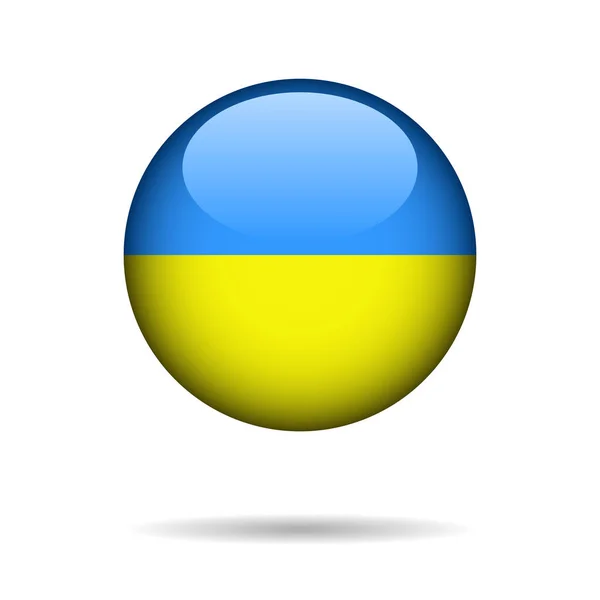 Флаг Украины вокруг 3d, иллюстрация флага Украины. — стоковый вектор