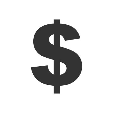 Dolar simgesi. Para sembolü. Düzenlenebilir felç. Basit bir illüstrasyon mobil uygulama hattı simgesi ve web tasarımı. Düzenlenebilir felç. Şablon vektörü tasarla.