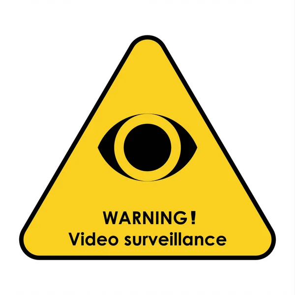 Hours Video Surveillance Vector Video Surveillance Sign Inscription Empty Outline — Stock Vector
