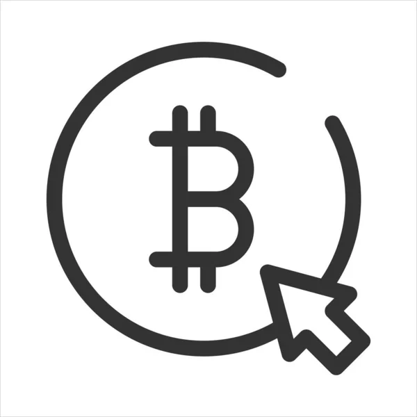 Bitcoin simgesi ödeme sembolü. Kripto para birimi logosu. Basit vektör.