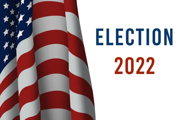День выборов. Голосуйте за 2022 год в США, дизайн баннера. 2022 год. Плакат для голосования. Политический лагерь Стоковый вектор