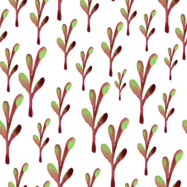 willow pattern with pussy willows for textures