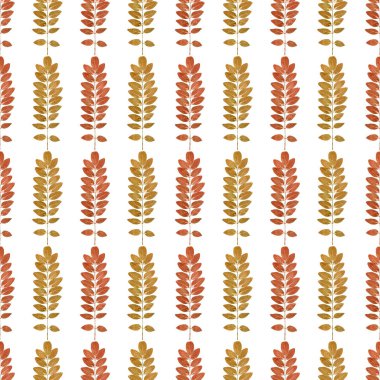 Beyaz arkaplanda akçaağaç yapraklarının kusursuz deseni.