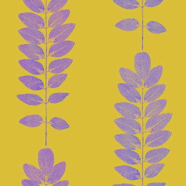 Kusursuz Gerçekçi Yapraklar ve Dallar Moda Renkleri Allover Yazıcı Tasarımı İç mimari, mobilya ve moda kavak ağacı için mükemmel