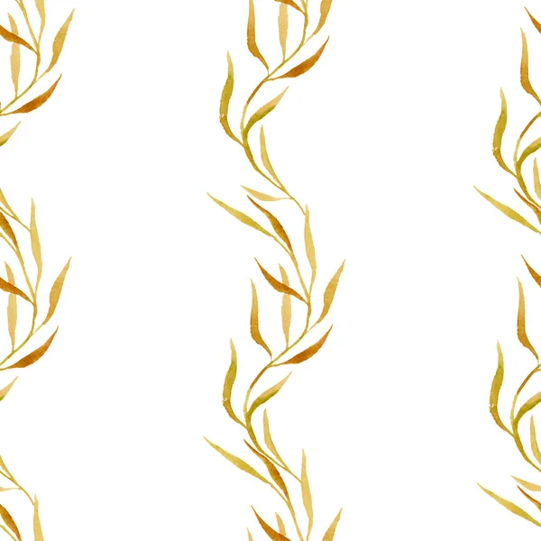 Абстрактный Цветочный Фон Золотыми Ветвями — стоковое фото