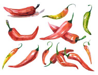 Suluboya biber seti.