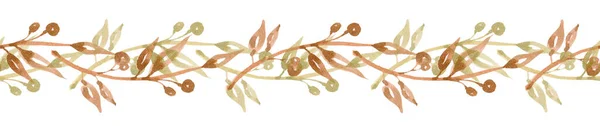 花色水彩画在拼贴技术中的无缝图案 白色背景下的花朵和植物 植物标本馆 — 图库照片