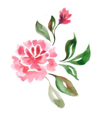 Peony çiçekli güzel suluboya kart. Düğün çelengi. Davetiye kartı. Pembe suluboya şakayıklar. Klasik çiçek arkaplanı.