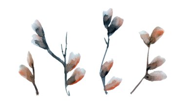 Sonbahar çerçeve elemanı. Güzel soyut yapraklar. beyaz üzerine izole