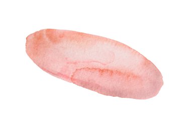 Beyaz arkaplanda pembe boya lekesi, el çizimi..