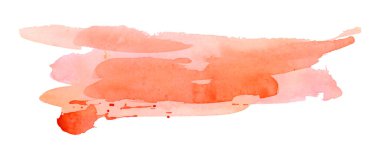 Beyaz arkaplanda kırmızı suluboya sıçramaları izole edildi