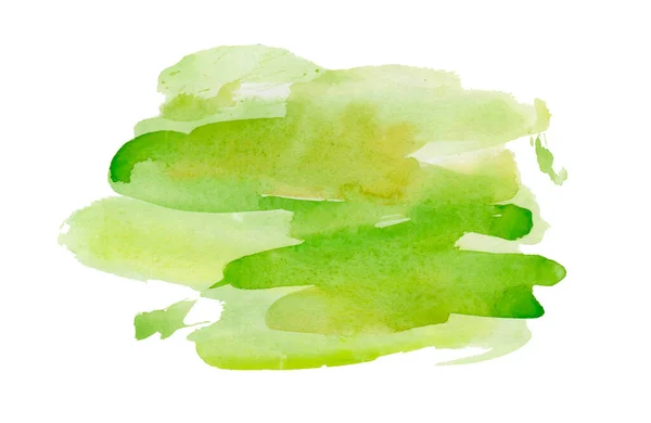 Manchas Pintura Verde Aisladas Sobre Fondo Blanco — Foto de Stock