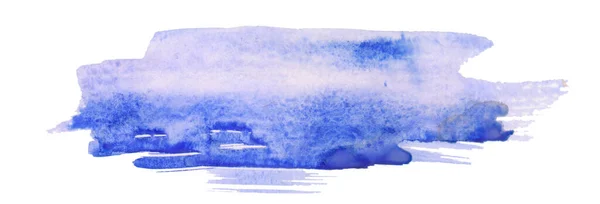 Blauw Violet Aquarel Abstracte Vlek Plons Verf Geïsoleerd Witte Achtergrond — Stockfoto