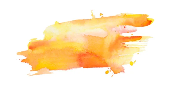 Abstrato Vermelho Amarelo Aquarela Fundo Tinta Manchas Manchas Onduladas Água — Fotografia de Stock