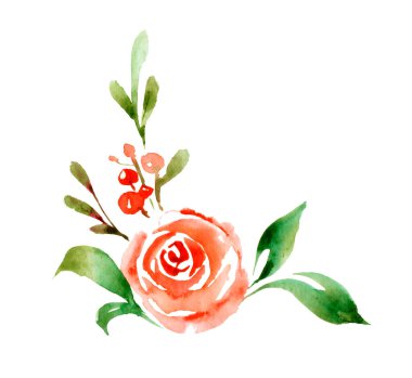 Beautiful watercolor card with Peony flower and berries. Wedding wreath.Invitation card. Pink watercolor peonies. Vintage floral background.