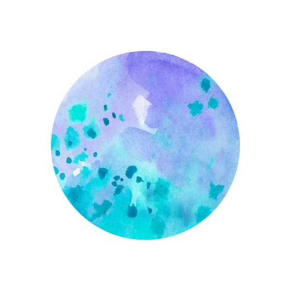 Watercolor Blue Spot Watercolor Paper Abstract Blue Spot White Background — Stock Photo, Image