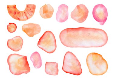 Turuncu Suluboya Çemberi. Kağıt üzerindeki grafiksel akrilik lekeler. Taze Sanat Eserleri. El boyası suluboya çemberi. İndigo izole edilmiş damlalar. Pastel Noktalar. Teal Suluboya Çemberi.