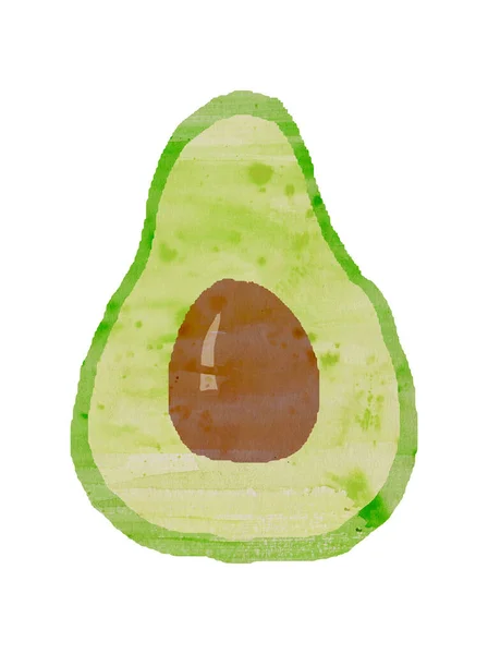 Avocado Isolated Drawing Met Hand Getekend — Stockfoto