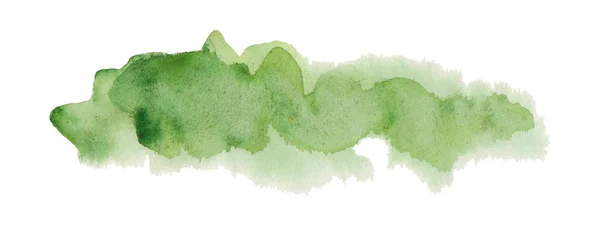 Akwarela Tło Paski Zielone Projektowania Ręcznie Rysowane Akwarela Splash — Zdjęcie stockowe