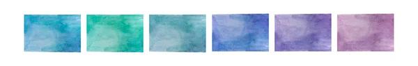 Beyaz Kağıt Üzerinde Mavi Suluboya Fırça Darbeleri — Stok fotoğraf