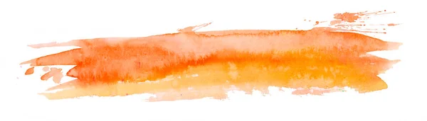 Abstract Oranje Aquarel Spetteren Background Color Tinten Met Hand Gepijnigd — Stockfoto