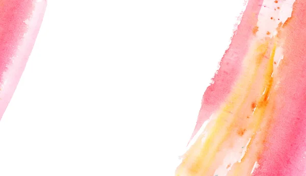 Рожево Помаранчевий Акварельний Растровий Фон Білим — стокове фото
