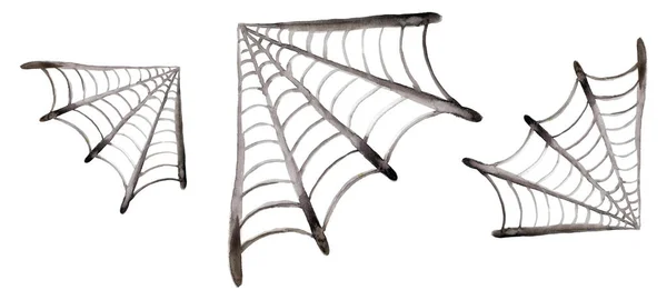Web Spider Cobweb Icons Set Outline Illustration Web Spider Cobweb — Stock Fotó