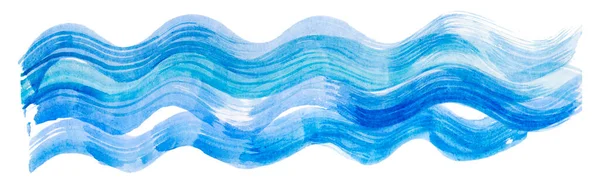 Sea Wave Abstract Watercolor Hand Drawn Illustration Isolated White Background —  Fotos de Stock