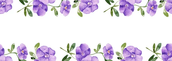 Invitation Card Watercolor Blue Watercolor Flowers Vintage Floral Background — Stok fotoğraf