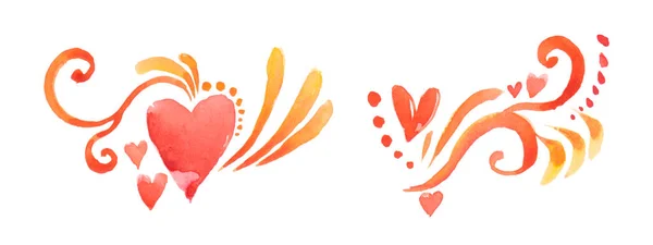 Karte Zum Valentinstag Oder Geburtstag Mit Blumen Aus Bunten Herzen — Stockfoto
