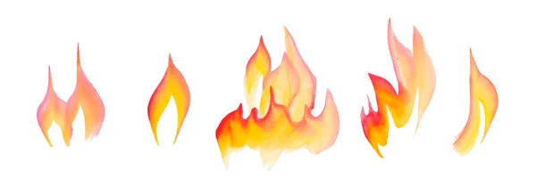 Watercolor Fires Bundle Fire Clipart Bundle — Foto Stock