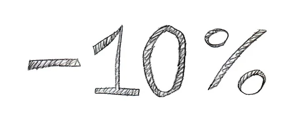 Sketch Percent White Background — Stock Photo, Image