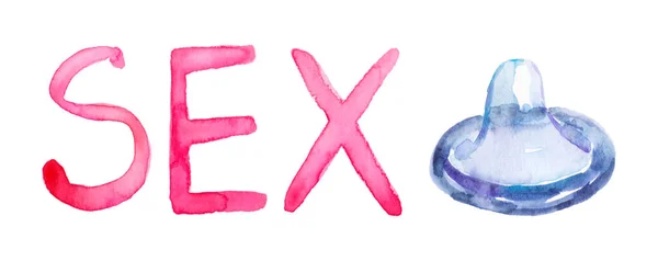 Condom Απόθεμα Εικόνων Σεξ Σημάδι Στοκ Εικόνες Λέξη Ροζ Σεξ — Φωτογραφία Αρχείου