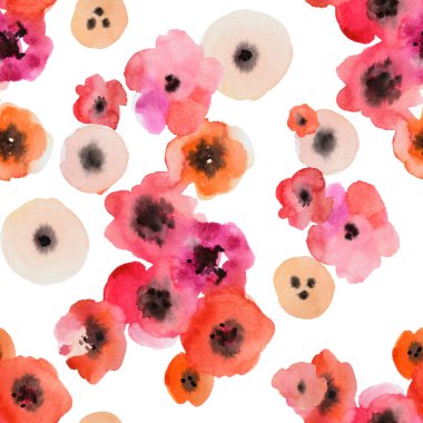 Bu Modern pembe ve mor çiçek desenli bir yinelenen çiçek arka plan tasarımı Pastel renkler sunar