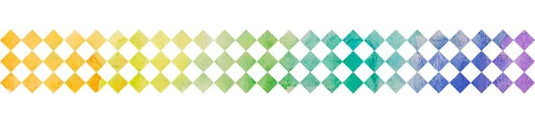 Hand Painted Watercolor Multicolored Geometrical Diamond Shaped Tile Pattern Allover – stockfoto