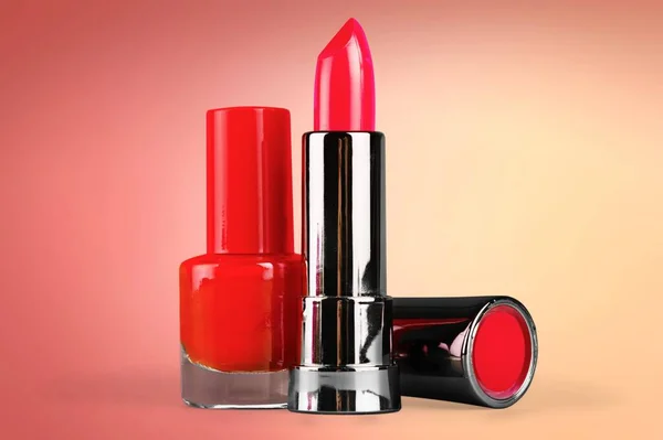 Schöner Roter Lippenstift Make Produkt — Stockfoto