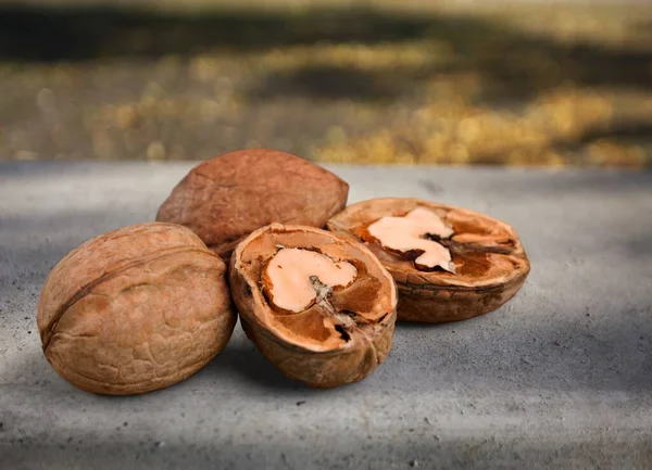 Walnut Healthy Nuts Concept Source Antioxidants Including Ldl Cholesterol — Stock Photo, Image