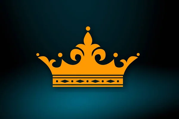 Rei Rainhas Coroa Dourada Segundo Plano — Fotografia de Stock