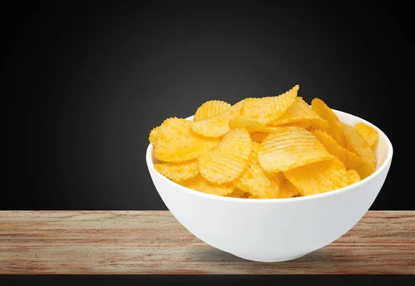 Potatoes Chips Tasty Snack Table Food Concept — Stock Photo, Image
