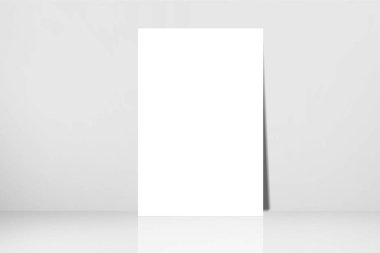 Beyaz arkaplan ile basit minimalist poster MOCKUP.