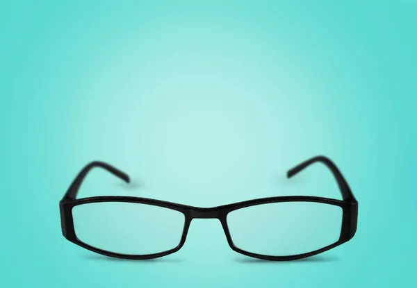 Modern Office Spectacles Green Background — Stock Photo, Image