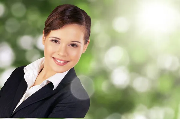 Retrato Una Hermosa Mujer Negocios — Foto de Stock