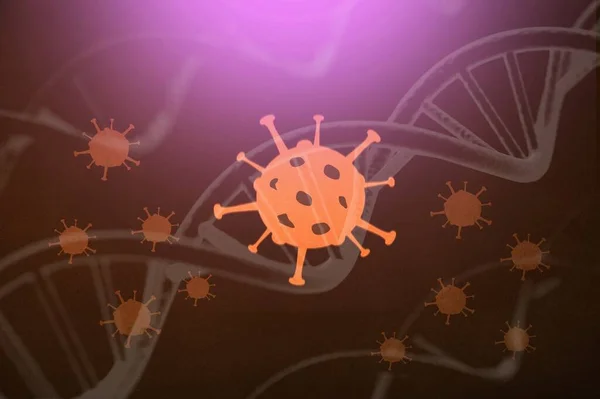 Virus Cells Bacteria Molecule Microscope Abstract Corona Virus Cells — Stockfoto