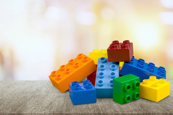 Toy Colorful Blocks Isolated Background — Stock Photo, Image