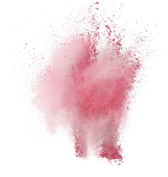 Colorful Dust Explosion White Background — Stock Photo, Image