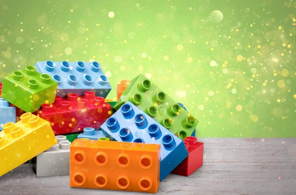 Zabawka Kolorowe Bloki Izolowane Tle — Zdjęcie stockowe