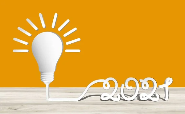 2021 Creativity Inspiration Ideas Concepts Lightbulb Business Solution — Stock Photo, Image