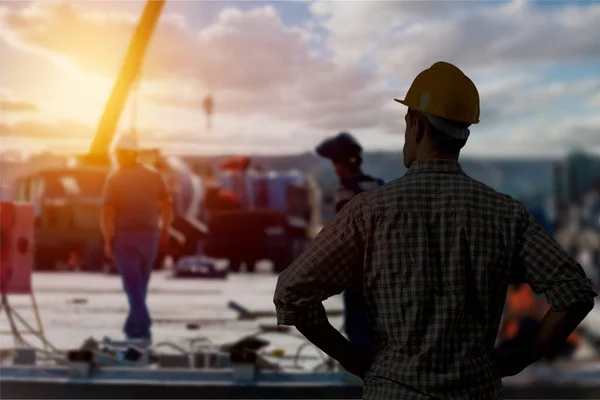 Ingenieur Und Arbeiter Der Stadt Stockbild