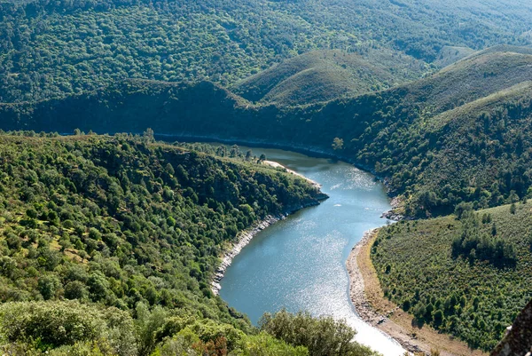 Meanders Tagus River Passes Monfague Extremadura — Stockfoto