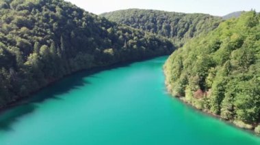 Hırvatistan Ulusal Parkı 'ndaki Plitvice Göllerinin Havadan Görünümü, Temiz Doğa